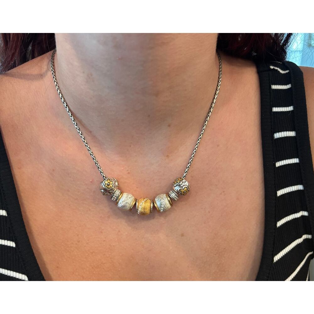 Gorgeous Brighton Two Toned Vintage Beaded Necklace EUC